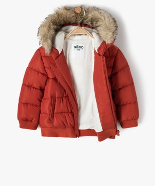 Blouson bébé garçon matelassé à capuche chaude vue3 - GEMO(BEBE DEBT) - GEMO