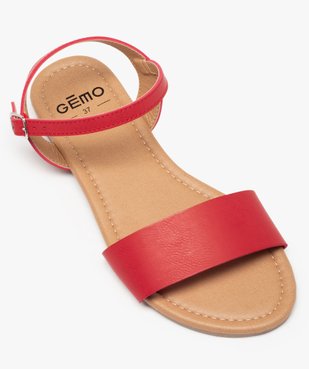 Nu-pieds femme à talon plat unies à bride large vue5 - GEMO (CASUAL) - GEMO