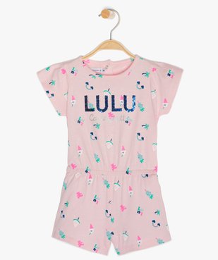 Combishort bébé fille imprimée - LuluCastagnette vue1 - LULUCASTAGNETTE - GEMO