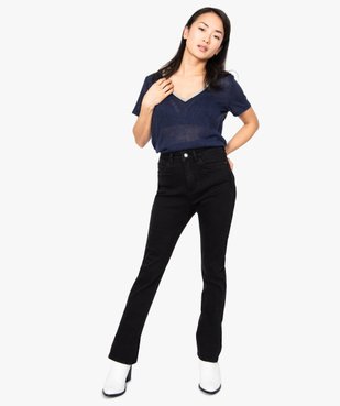 Jean femme extensible coupe Skinny flare vue5 - FOLLOW ME - GEMO