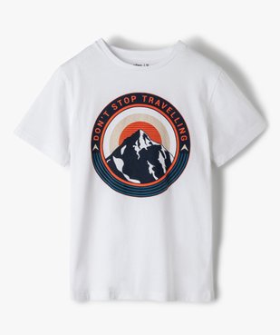 Tee-shirt garçon à manches courtes et grand motif vue1 - GEMO (JUNIOR) - GEMO