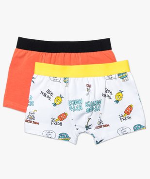 Lot de 2 boxers coton stretch motif monstres vue1 - GEMO (ENFANT) - GEMO