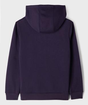 Sweat à capuche uni intérieur molletonné garçon vue3 - GEMO 4G GARCON - GEMO