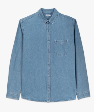 Chemise en coton aspect jean homme vue4 - GEMO (HOMME) - GEMO