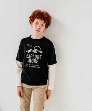 T-shirt manches longues superposition garçon vue5 - GEMO (JUNIOR) - GEMO