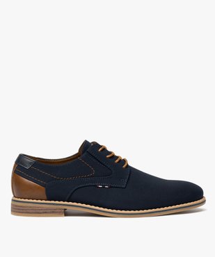 Derbies en toile texturée et détails contrastants homme  vue2 - MARIO BALDANO - GEMO