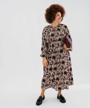 Robe fluide imprimée avec volants femme grande taille vue2 - GEMO (G TAILLE) - GEMO