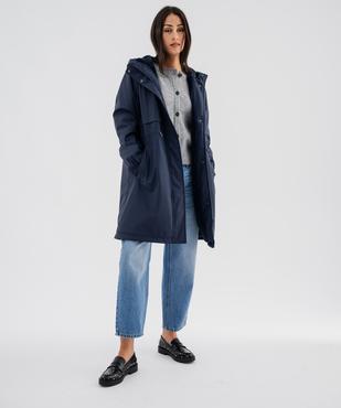 Imperméable à capuche doublé fourrure imitation femme vue1 - GEMO(FEMME PAP) - GEMO