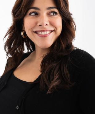 Gilet fin long à col rond femme grande taille vue2 - GEMO (G TAILLE) - GEMO