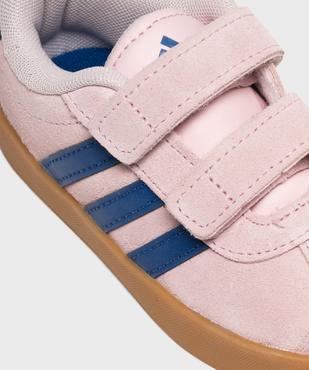 Baskets VL Court 3.0 dessus cuir velours fermeture scratch fille - Adidas vue6 - ADIDAS - GEMO