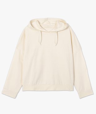 Sweat femme à capuche coupe large et courte vue4 - GEMO C4G FEMME - GEMO