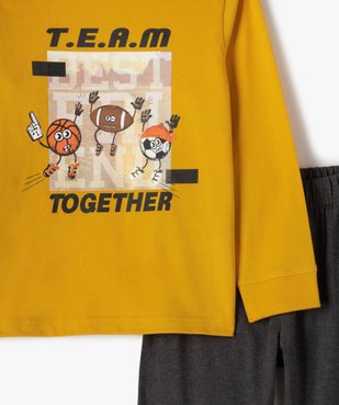 Pyjama garçon bicolore avec motif sur l’avant vue2 - GEMO (ENFANT) - GEMO