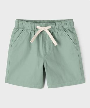 Bermuda en toile légère à taille élastiquée garçon vue2 - GEMO (ENFANT) - GEMO
