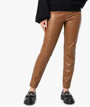 Pantalon femme en synthétique imitation cuir vue1 - GEMO(FEMME PAP) - GEMO