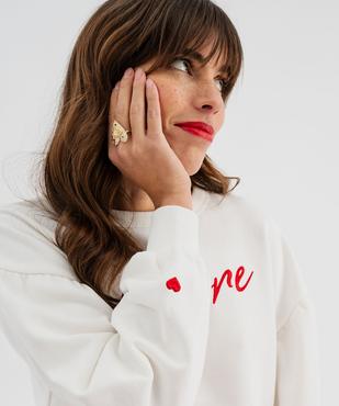 Sweat oversize avec manches froncées femme vue6 - GEMO(FEMME PAP) - GEMO