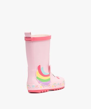 Bottes de pluie fille en caoutchouc fantaisie licorne vue5 - LOVELY WINGS - GEMO