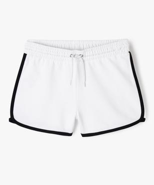Short en maille avec biais contrastants fille vue1 - GEMO 4G FILLE - GEMO