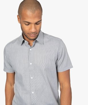 Chemise rayée à manches courtes coupe Regular vue2 - GEMO (HOMME) - GEMO