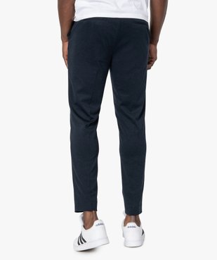 Pantalon homme en maille extensible avec taille ajustable vue3 - GEMO (HOMME) - GEMO