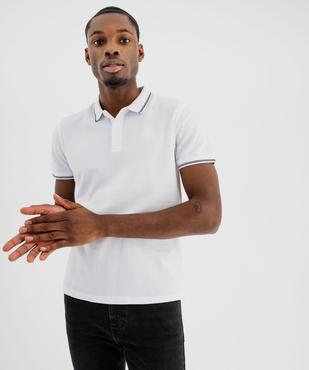 Polo à manches courtes et finitions fantaisie homme vue15 - GEMO 4G HOMME - GEMO