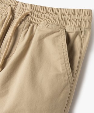 Pantalon jogger en toile de coton garçon vue3 - GEMO 4G GARCON - GEMO