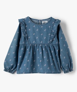 Chemise fille en chambray à motifs fleuris vue1 - Nikesneakers (ENFANT) - Nikesneakers