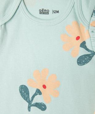 Body sans manches avec volants à motifs fleuris bébé fille (lot de 3) vue4 - GEMO 4G BEBE - GEMO