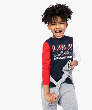 Tee-shirt garçon multicolore à manches longues – Lulu Castagnette vue1 - LULUCASTAGNETTE - GEMO