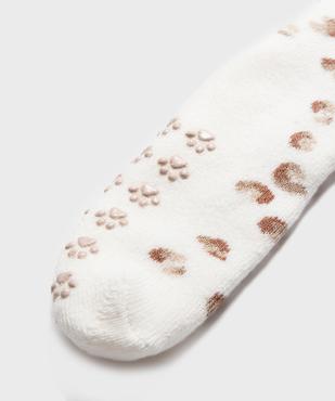 Chaussettes antidérapantes motifs félins bébé fille (lot de 2) vue2 - GEMO 4G BEBE - GEMO