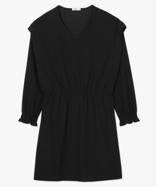Robe femme à manches longues en maille texturée vue4 - GEMO(FEMME PAP) - GEMO