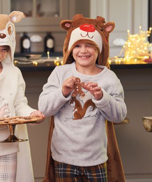 Plaid à capuche motif renne spécial Noël enfant vue4 - GEMO (ACCESS) - GEMO