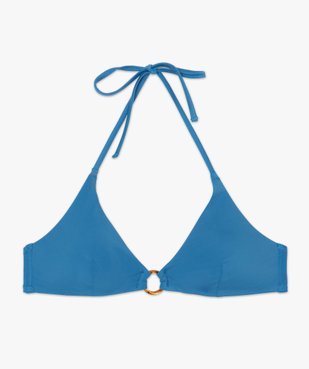 Haut de maillot de bain femme forme triangle avec anneau vue3 - GEMO (PLAGE) - GEMO