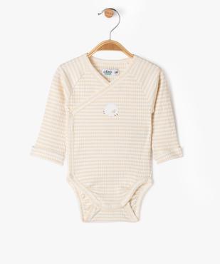 Ensemble naissance évolutif 3 pièces bébé : body, pantalon, bonnet vue3 - GEMO 4G BEBE - GEMO