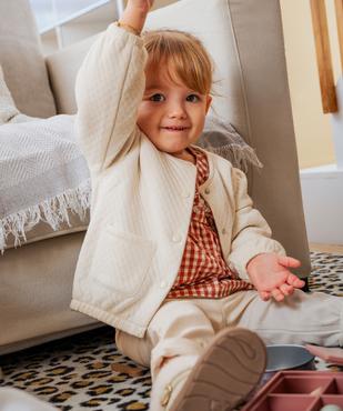 Sweat à boutons pression en maille fantaisie bébé fille vue5 - GEMO(BEBE DEBT) - GEMO