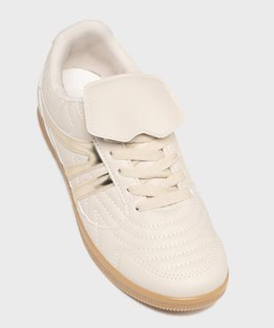 Baskets basses surpiquées à languette rabattue femme vue5 - SANS MARQUE - GEMO
