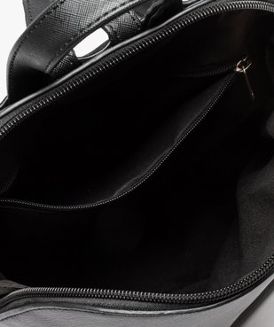 Sac à dos femme texturé à zip vue3 - GEMO (ACCESS) - GEMO