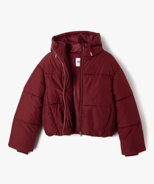 Parka courte et large à capuche fille vue2 - GEMO 4G FILLE - GEMO