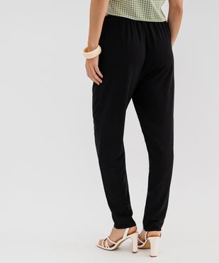 Pantalon à taille élastiquée en viscose fluide imprimée femme vue3 - GEMO 4G FEMME - GEMO