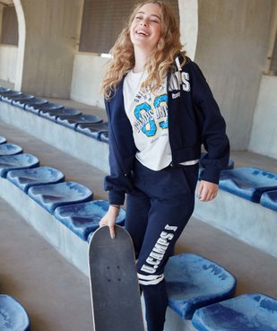 Tee-shirt fille ample à manches courtes avec inscription patinée – Camps United vue1 - CAMPS UNITED - GEMO