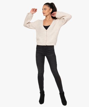 Gilet femme à gros boutons et manches fantaisie vue6 - GEMO C4G FEMME - GEMO