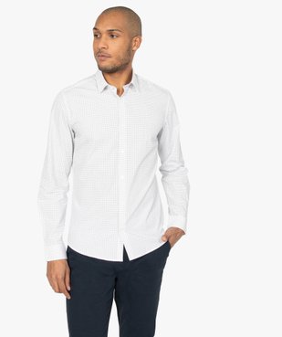 Chemise homme à petits motifs coupe slim vue2 - GEMO (HOMME) - GEMO