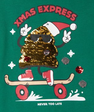 Tee-shirt à manches longues spécial Noël avec sequins magiques garçon vue2 - GEMO (ENFANT) - GEMO