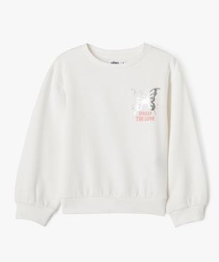 Sweat molletonné à motifs fille vue2 - GEMO (ENFANT) - GEMO