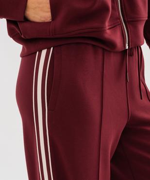 Pantalon de jogging large avec bandes latérales femme vue2 - GEMO(FEMME PAP) - GEMO