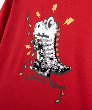 Tee-shirt à manches longues spécial Noël avec sequins magiques garçon vue3 - GEMO (ENFANT) - GEMO