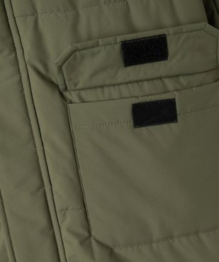 Manteau à capuche matelassé garçon vue3 - GEMO 4G GARCON - GEMO