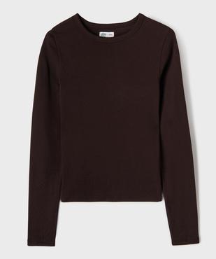 Tee-shirt col rond uni fille vue1 - GEMO 4G FILLE - GEMO