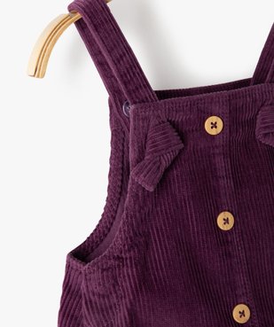 Robe bébé fille à bretelles en velours côtelé vue2 - GEMO(BEBE DEBT) - GEMO