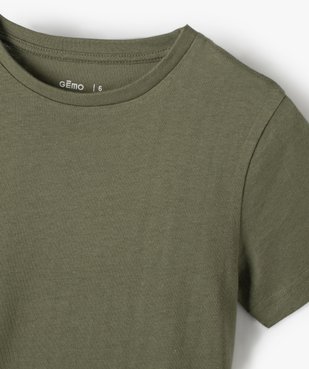 Tee-shirt garçon uni à manches courtes vue2 - GEMO C4G GARCON - GEMO