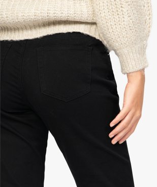 Pantalon femme en toile unie coupe droite 5 poches- Longueur L26 vue2 - GEMO (JEAN) - GEMO